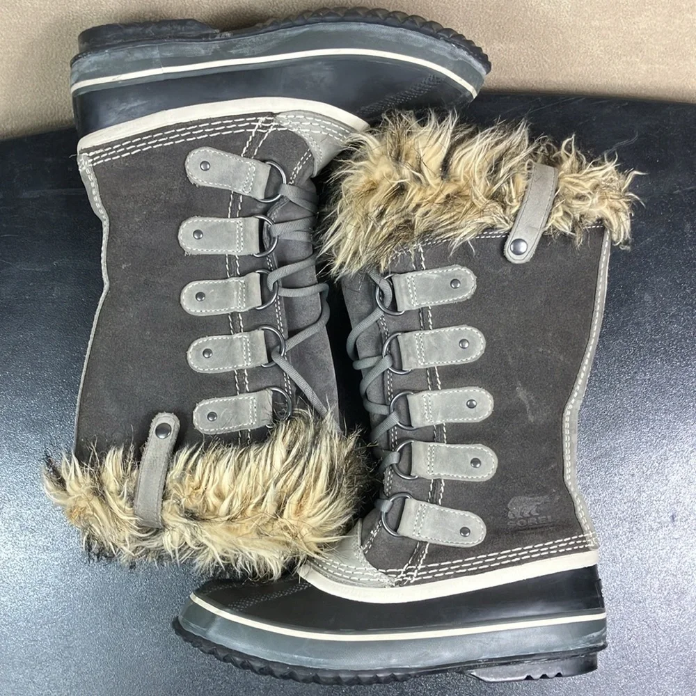 Sorel Joan of‎ Arctic Tall Faux Fur Waterproof Winter Boots Women’s size 6